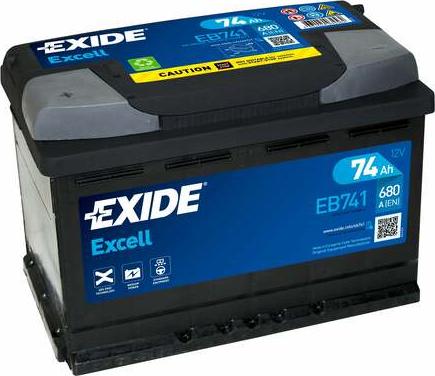 Exide EB741 - Стартерная аккумуляторная батарея, АКБ onlydrive.pro