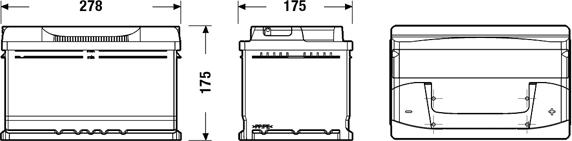 Exide EB712 - Käynnistysakku onlydrive.pro