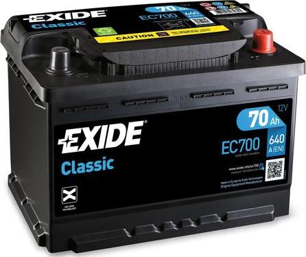 Exide EC700 - Käynnistysakku onlydrive.pro