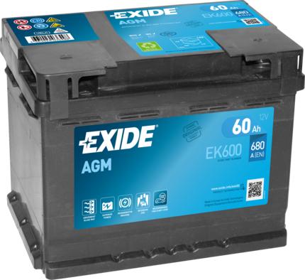 Exide EK600 - Käynnistysakku onlydrive.pro