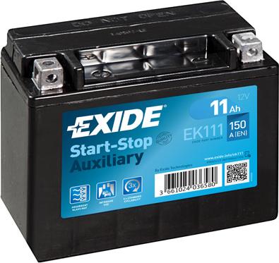 Exide EK111 - Starter Battery onlydrive.pro