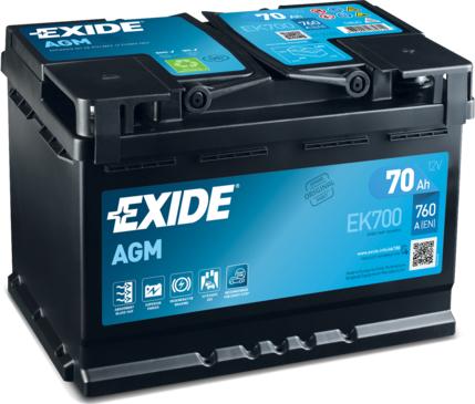 Exide EK700 - Startera akumulatoru baterija onlydrive.pro