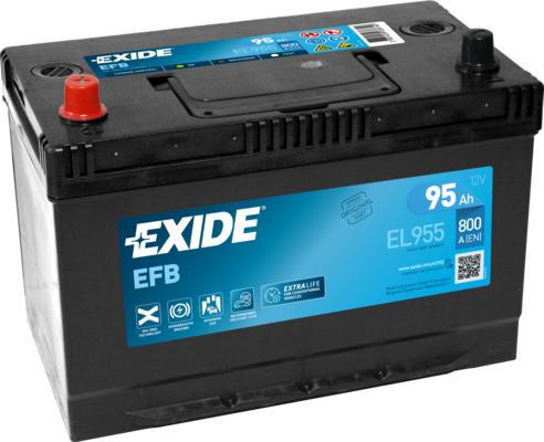 Exide EL955 - Стартерная аккумуляторная батарея, АКБ onlydrive.pro