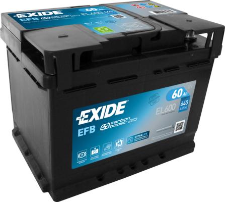 Exide EL600 - Стартерная аккумуляторная батарея, АКБ onlydrive.pro