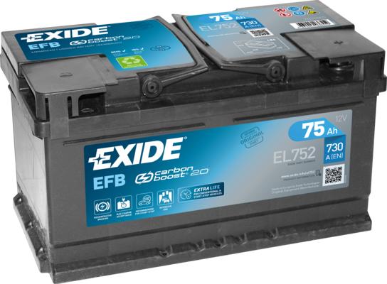Exide EL752 - Starter Battery onlydrive.pro