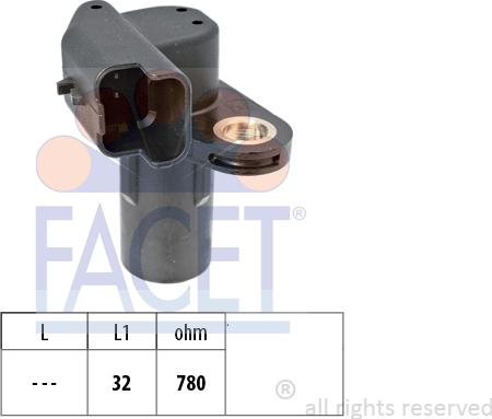 FACET 9.0553 - Sensor, crankshaft pulse onlydrive.pro