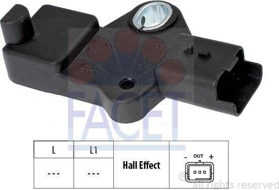 FACET 9.0524 - Sensor, crankshaft pulse onlydrive.pro