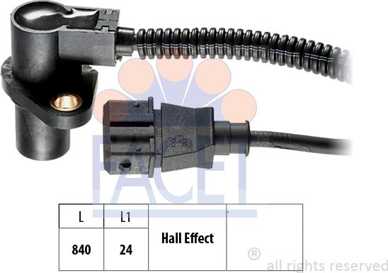 FACET 9.0314 - Sensor, crankshaft pulse onlydrive.pro