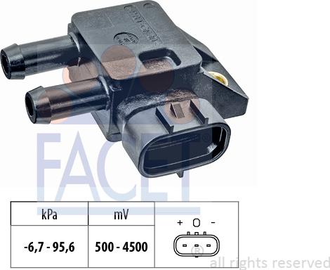 FACET 10.3386 - Sensor, exhaust pressure onlydrive.pro