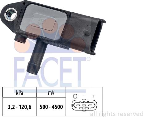 FACET 10.3273 - Sensor, exhaust pressure onlydrive.pro