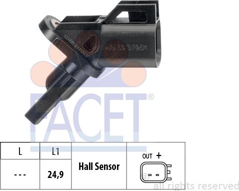 FACET 21.0181 - Sensor, wheel speed onlydrive.pro