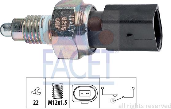 FACET 7.6215 - Slēdzis, Atpakaļgaitas signāla lukturis onlydrive.pro