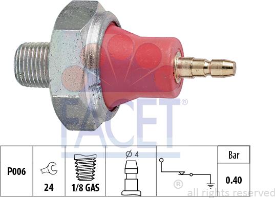 FACET 7.0015 - Sender Unit, oil pressure onlydrive.pro