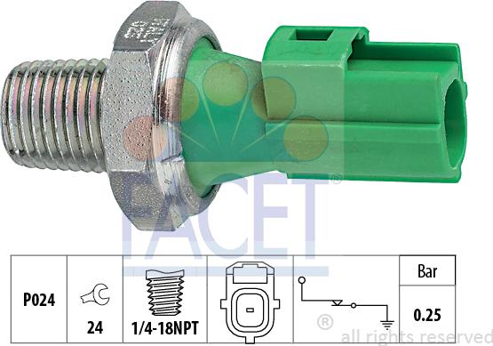 FACET 7.0146 - Датчик, давление масла onlydrive.pro