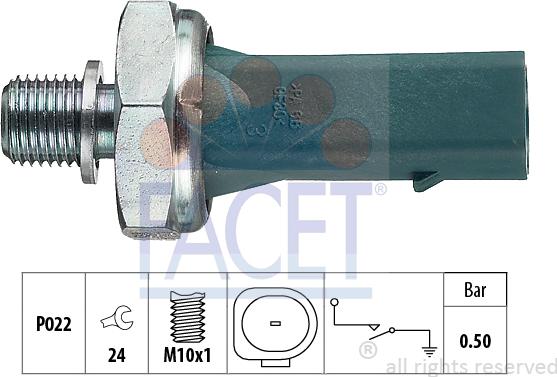 FACET 7.0139 - Sender Unit, oil pressure onlydrive.pro