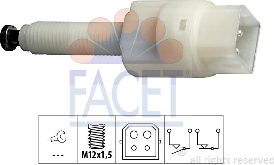 FACET 7.1126 - Stabdžių žibinto jungiklis onlydrive.pro