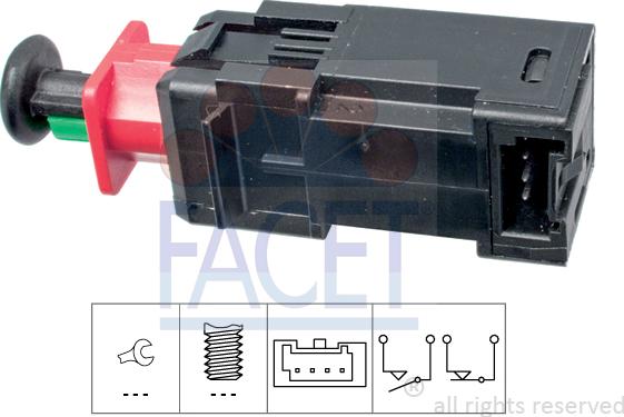 FACET 7.1208 - Stabdžių žibinto jungiklis onlydrive.pro