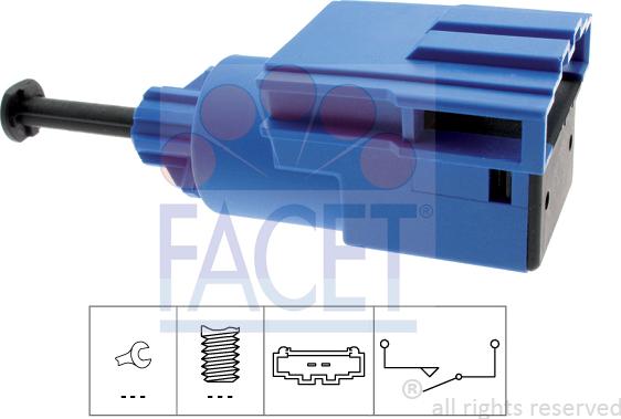 FACET 7.1220 - Выключатель, привод сцепления (Tempomat) onlydrive.pro