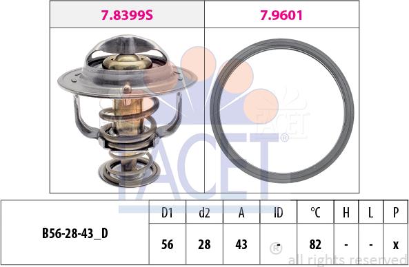 FACET 7.8404 - Termostatas, aušinimo skystis onlydrive.pro