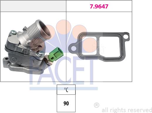 FACET 7.8606 - Термостат охлаждающей жидкости / корпус onlydrive.pro