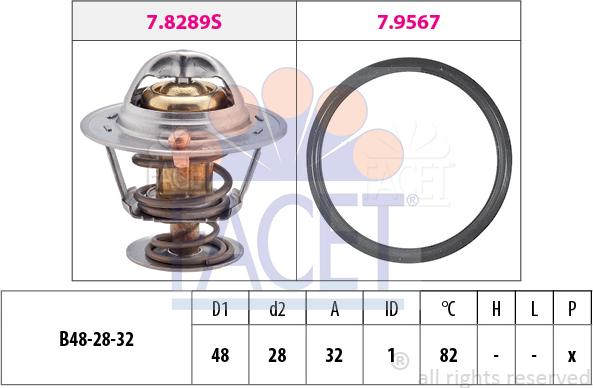 FACET 7.8289 - Coolant thermostat / housing onlydrive.pro