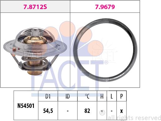 FACET 7.8712 - Termostaatti, jäähdytysneste onlydrive.pro