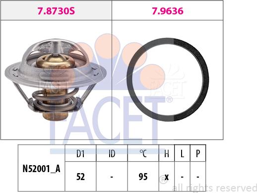 FACET 7.8730 - Coolant thermostat / housing onlydrive.pro