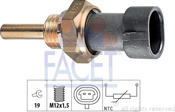 FACET 7.3098 - Sensor, oil temperature onlydrive.pro