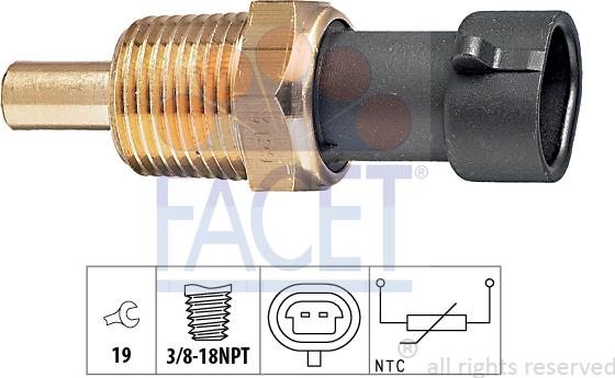 FACET 7.3129 - Tunnistin, öljylämpötila onlydrive.pro