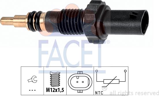 FACET 7.3348 - Sensor, coolant temperature onlydrive.pro