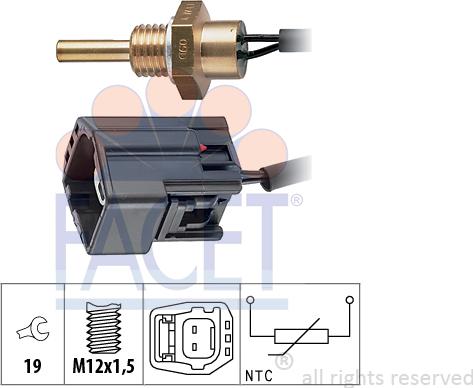 FACET 7.3304 - Sensor, coolant temperature onlydrive.pro