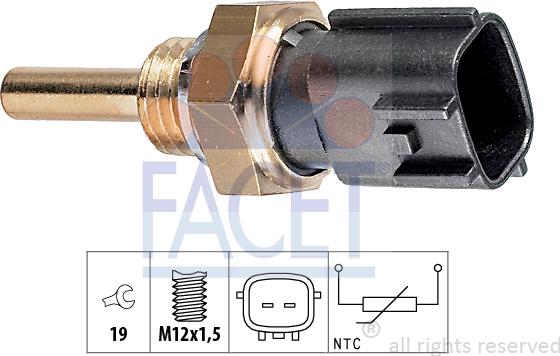 FACET 7.3225 - Sensor, oil temperature onlydrive.pro