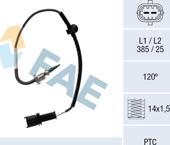 FAE 68096 - Sensor, exhaust gas temperature onlydrive.pro