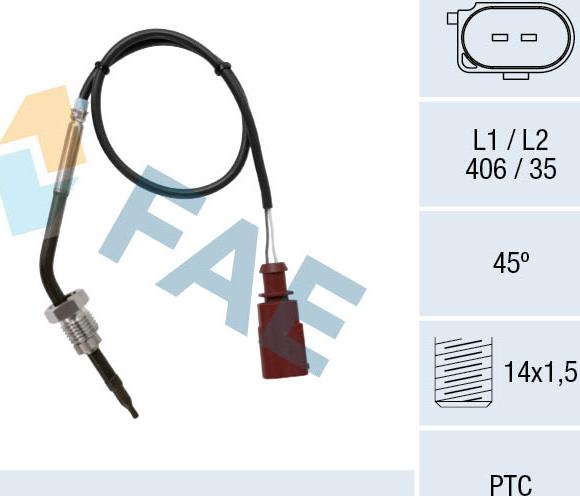 FAE 68049 - Sensor, exhaust gas temperature onlydrive.pro