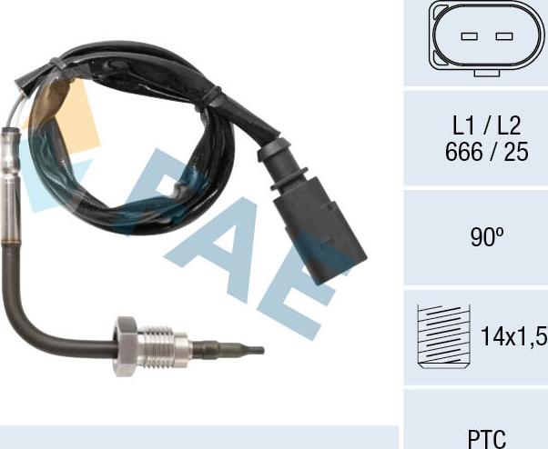 FAE 68048 - Sensor, exhaust gas temperature onlydrive.pro