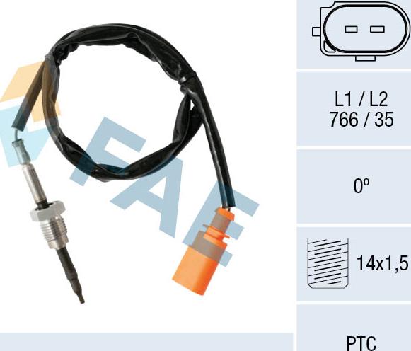 FAE 68003 - Devējs, Izplūdes gāzu temperatūra onlydrive.pro