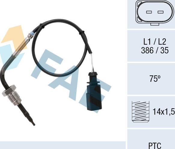 FAE 68084 - Sensor, exhaust gas temperature onlydrive.pro