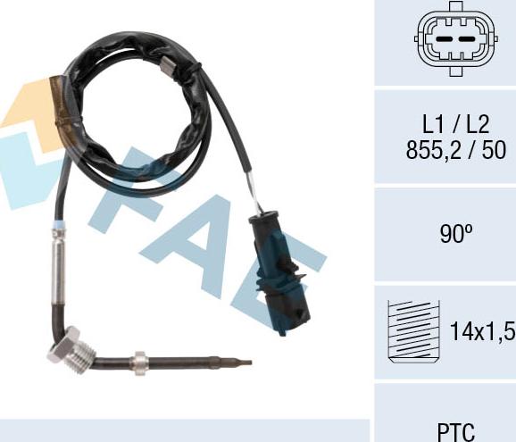 FAE 68086 - Sensor, exhaust gas temperature onlydrive.pro