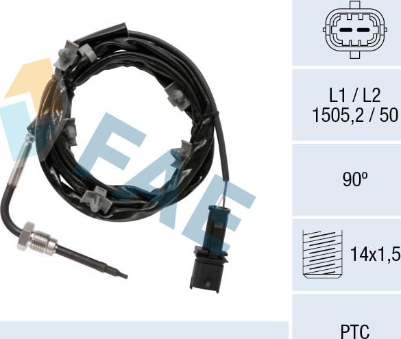 FAE 68088 - Devējs, Izplūdes gāzu temperatūra onlydrive.pro