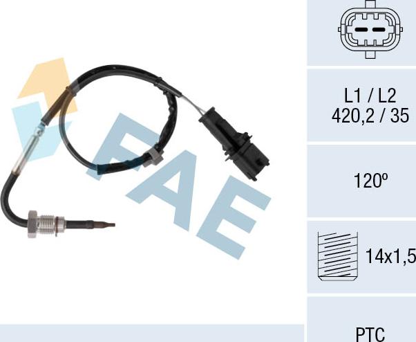 FAE 68082 - Devējs, Izplūdes gāzu temperatūra onlydrive.pro