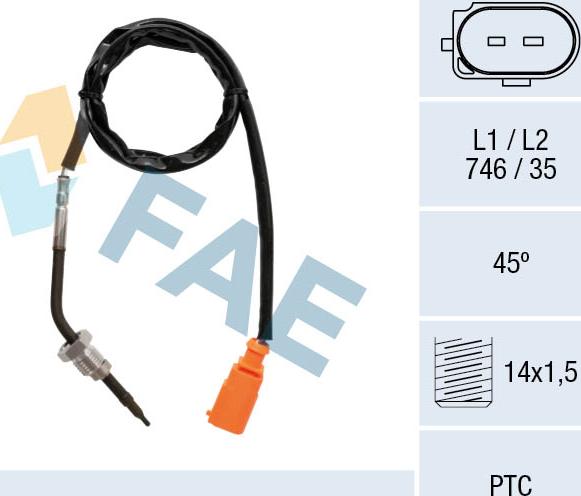 FAE 68035 - Jutiklis, išmetamųjų dujų temperatūra onlydrive.pro