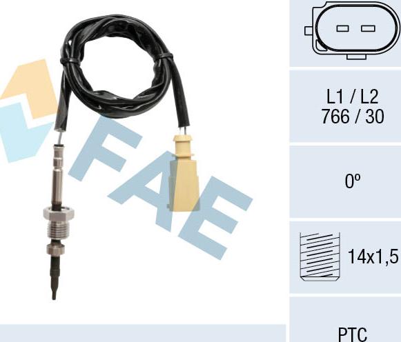 FAE 68030 - Sensor, exhaust gas temperature onlydrive.pro