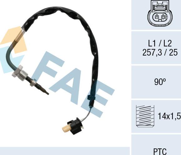 FAE 68031 - Devējs, Izplūdes gāzu temperatūra onlydrive.pro