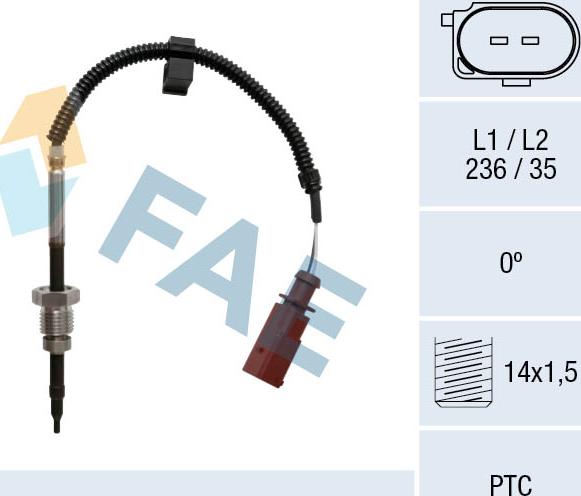 FAE 68033 - Sensor, exhaust gas temperature onlydrive.pro