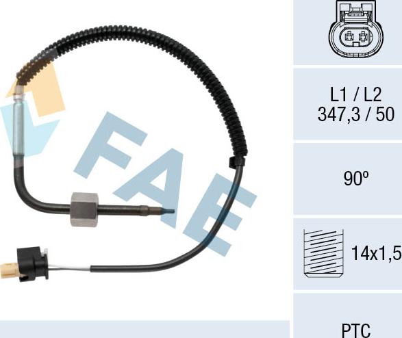 FAE 68029 - Devējs, Izplūdes gāzu temperatūra onlydrive.pro