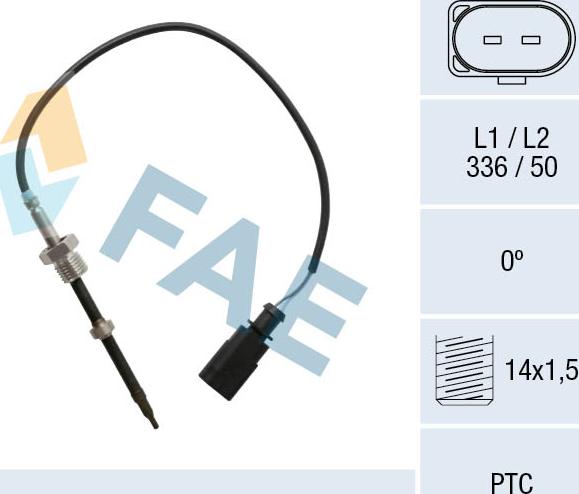 FAE 68025 - Jutiklis, išmetamųjų dujų temperatūra onlydrive.pro