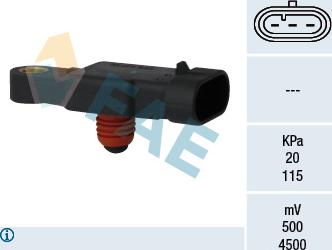 FAE 15117 - Датчик, давление во впускной трубе onlydrive.pro