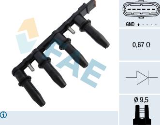 FAE 80291 - Ignition Coil onlydrive.pro