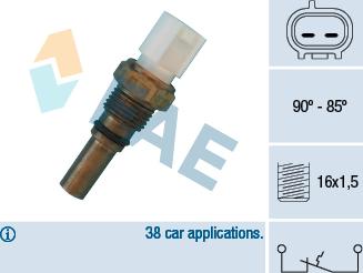 FAE 36540 - Lämpökytkin, jäähdyttimen puhallin onlydrive.pro