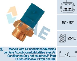 FAE 36260 - Temperature Switch, radiator / air conditioner fan onlydrive.pro